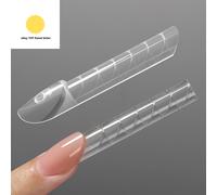 Immaster 3D French Dual Forms,150Pcs Magic Caps Nail Dual Form with Built-In Ape