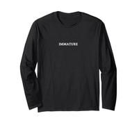 Immature English Word Apparel Long Sleeve T-Shirt