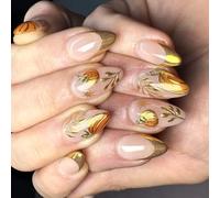 Immediate Halloween Unguis Art Set Vegetable Plan with Metal Gold Finish and Customizable Measurements Long Permanent Gold Computational Intelligence Hoofs