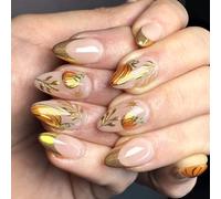 Immediate Halloween Unguis Art Set Vegetable Plan with Metal Gold Finish and Customizable Measurements Long Permanent Gold Computational Intelligence Hoofs