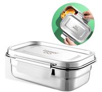 immer Bento Lunchbox - Stainless Steel Plastic-Free Eco Lunch Box, Leakproof and BPA-Free Silicone Seal (EasyLock 42oz)