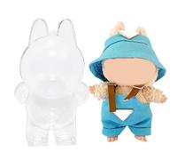 IMMER LIEBEN Protective Case with Blue Clothes HD Transparent Display Case Thickened Material Protector Against Drops and Dust Waterproof While Maintaining Crystal-Clear Clarity, Standing (No Doll)