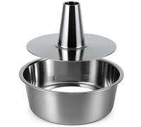 immer Stainless Steel Angel Food Cake Pan with Removable Base - Bundt Cake, Chiffon Cake & Gugelhupf Tin, PFAS-Free, Leak-Proof, Durable & Heat-Resistant, Ø 28 cm (11 in.)