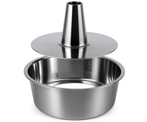 immer Stainless Steel Angel Food Cake Pan with Removable Base - Bundt Cake, Chiffon Cake & Gugelhupf Tin, PFAS-Free, Leak-Proof, Durable & Heat-Resistant, Ø 28 cm (11 in.)
