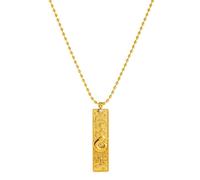 immerFancy Gold Zodiac Tarot Card Necklace for Women Men Vintage Totem Pole Charm 12 Constellation Pendant Necklace Trendy Astrology Horoscope Uni Jewelry Birthday Gift, 17.90 inch, Metal Gemstone