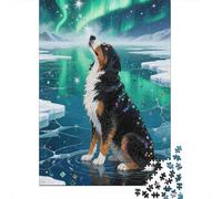 Immerse Yourself in The World of Bernese Mountain Dog - 1000 Piece Wooden Jigsaw Puzzle for Creative Minds - Ideal for Family Game Night
