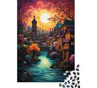 Immerse Yourself in The World of Cityscape Architecture - 1000 Piece Wooden Jigsaw Puzzle for Creative Minds - Ideal for Family Game Night