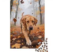 Immerse Yourself in The World of Labrador Retriever - 1000 Piece Wooden Jigsaw Puzzle for Creative Minds - Ideal for Family Game Night