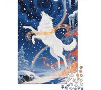 Immerse Yourself in The World of Wolf - 1000 Piece Wooden Jigsaw Puzzle for Creative Minds - Ideal for Family Game Night