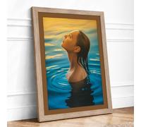 Immersion Coastal Framed Wall Art Print A2 (59.4×42cm) Oak, Wall Decor for Living Room, Bedroom, Office & Home, Ready to Hang, Art Gift