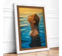 Immersion Coastal Framed Wall Art Print A4 (29.7×21cm) White, Wall Decor for Living Room, Bedroom, Office & Home, Ready to Hang, Art Gift