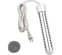 Immersion Heater, 1500w Submersible Immersion Water Heater With Full 304 Stainless-steel Guard, Bucket Heater Heats 5 Gallons Of Water In Mimutes Whi