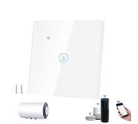 Immersion Heater Timer, 40A 8000W Smart Water Heater Switch WiFi Wall Touch Boiler Switch Compatible with Alexa & Google Assistant Smart Life APP