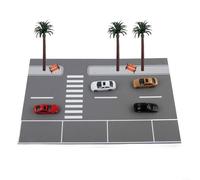 Immersive 1/64 Scale Car Parking Lot Model with Integrated LED Lighting Options (warm white light)