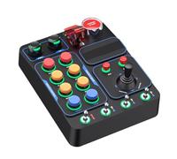 Immersive racing experience multiple lighting and multi-function buttons ABS simulator control box for gaming efficiency