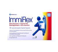ImmiFlex | Clinically Proven Betaglucan Supplement | 250mg x 30 Vegetarian Capsules with Vitamin D