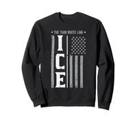 Immigrant Ice US Flag The Thin White Line Men Women Kids Sweatshirt