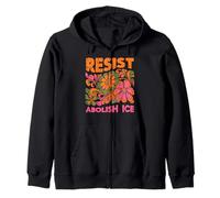 Immigrant Resist Abolish Ice Psychedelic Protest Women Men Zip Hoodie