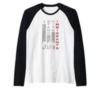 Immigrants Human Rights and I Stand with Immigrants Raglan Baseball Tee