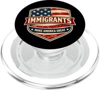 Immigrants Make America Great Vintage Flag Pro Immigration PopSockets PopGrip for MagSafe