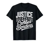 Immigration Attorney Justice Crosses Borders Globe Scales T-Shirt