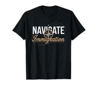 Immigration Attorney Navigate Compass Scales Artwork T-Shirt