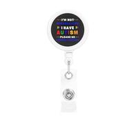 I'mMisbehaving I Have Autism Please Be Understanding Autism Awareness 1 Retractable Badge Holder Bulk ConvenientBadge Reels Badge Clip for NurseTeacher Student