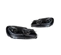 IMMLSX Front Auto Light Assembly For VW For Golf 6 2009-2012 Headlights LED Headlight DRL Signal Lamp Hid Bi Xenon Auto Accessories Car Styling Head(Left Hand Drive,T*si All LED Silver)