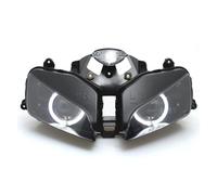 IMMLSX Motorcycle Headlamp Assembly FOR CBR600RR 03-06 Custom Bi-Xenon HID Headlight Assembly W/good Low Beam Led Angel Eye Eye Headlamp Motorcycle Headlight(White Angel)