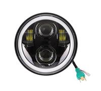IMMLSX Motorcycle Headlight For Sportster 1200 883 For Street 500 750 5.75inch LED Headlight Motocycle 5-3/4" Projector Led Halo Angel Eyes Headlamp Headlamp Assembly(A1)