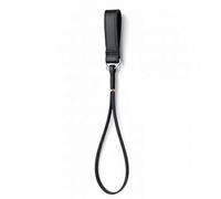 immms Genuine Leather Cane Wrist Strap - Adjustable Hook-and-Loop Attachment, Fits Most Standard Walking Canes, Secure Support Accessory (BLACK)