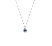 immobird December Birthstone Necklace with Created Tanzanite 925 Sterling Silver Tanzanite Necklace for Women Gift for Birthday