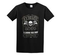 Immortal 1976 A Legend was Born 40Th Birthday Gift Unisex 100% Cotton Short-Sleeve T-Shirts Black XXL