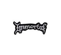 Immortal Death Metal Band Silver Patch Badge Embroidered Iron on Applique Souvenir Accessory