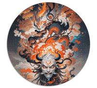 Immortal Heroes Fantasy 1000 Pieces for Kids, Portrait-Puzzle Round Jigsaw Puzzles, Fun Challenging & Brainteasing Stress Reliver Educational Toys for Toddlers 1000pcs (67.5x67.5cm)