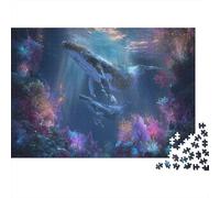 Immortal Humpback Whale Puzzles 1000 Piece Challenge Toy Adults And over 12 Years Old Impossible Jigsaw Puzzle Educational Challenge Home Decoration Gift 70x50cm/1000pcs