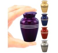 Immortal Memories Serenity Keepsake Urn for Ashes - Miniature Urn with Velvet Bag (Purple)