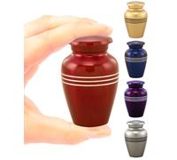 Immortal-Memories Serenity Keepsake Urn for Ashes - Miniature Urns - Mini Jar - Pet Urn -Token Urn with Velvet Bag (Red)