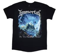 Immortal Men's At The Heart Of Winter Back Print T-Shirt in Black | Size: XL Immortal Black XL