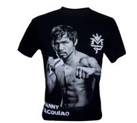 Immortal Men's Manny Pacquiao Pac Man Boxing Champion T-Shirt - Black - 54