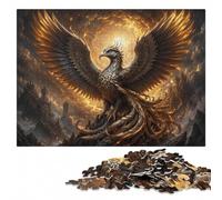 Immortal Phoenix God Themed Wood Puzzle, Adults, 1000 Pieces | Year-end puzzle gift for adults with screen-free home activity at home.