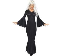 Immortal Soul Ladies Halloween Fancy Dress Costume Vampiress Dress Morticia