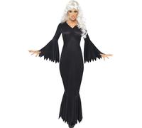 Immortal Soul Ladies Halloween Fancy Dress Costume Vampiress Dress Morticia