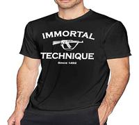 Immortal Technique Logo Unisex T-Shirt Graphic Top Printed Tee Mens Black Shirt L