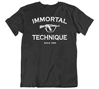 Immortal Technique Tee Army Logo Vintage Machine Words Men's T-Shirts Black