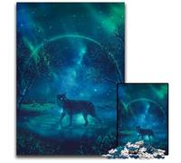 IMMORTAL WOLF1000 Piece Jigsaw Puzzles for Adults Wooden Puzzles Birthday Gift Idea Challenging Brain Teaser Game 1000 PCS(75x50cm)