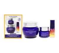 Immortelle Reset and Precious Dynamic Youth Set by LOccitane for Unisex - 3 Pc 0.16oz Overnight Reset Oil-In-Serum, 0.5oz Precious Eye Balm, 1.7oz Pre