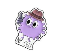 Immune Cell Enameled Pin Fun Scientific Themed Lapel Brooch Biology Jewelry Accessory for Clothes and Bags Immune Cell Brooch