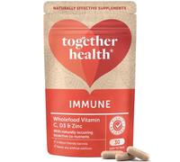 Immune Support Supplement - Together Health - Whole Food Nutrients - Vitamin C, Zinc, Selenium & Live Bacteria - Vegan Friendly - Made in The UK - 30 Vegecaps