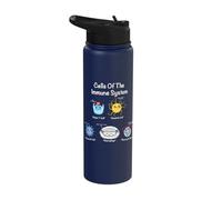 Immune System Cells Biology Gifts Science Humor Immunologist Stainless Steel Insulated Water Bottle